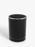 John Lewis Block Stripe Bathroom Bin, Black