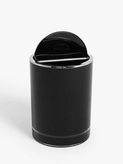 John Lewis Block Stripe Bathroom Bin - view 2, Black