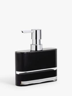 John Lewis Block Stripe Soap Dispenser - view 2, Black