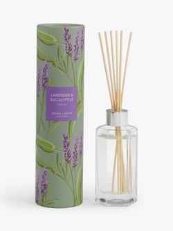 John Lewis Lavender & Eucalyptus Reed Diffuser, 110ml, Clear
