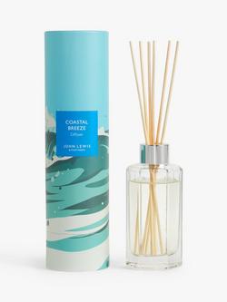 John Lewis Coastal Breeze Reed Diffuser, 110ml, Clear