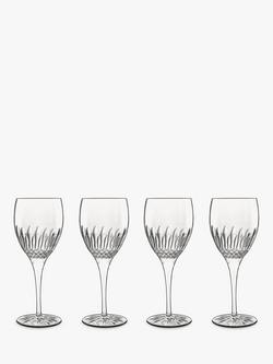 Luigi Bormioli Diamante Riesling White Wine Glass, Set of 4, 380ml, Clear, Clear