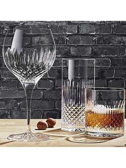Luigi Bormioli Diamante Double Old Fashioned Glass Tumblers, Set of 4, 380ml, Clear - view 2, Clear