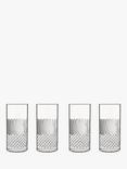 Luigi Bormioli Diamante Glass Highballs, Set of 4, 480ml, Clear