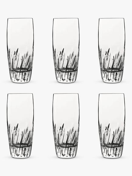 Luigi Bormioli Mixology Glass Highballs, Set of 6, 435ml, Clear, Clear