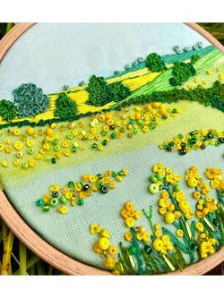 Rowandean Fields of Gold Embroidery Kit - view 2, Multi