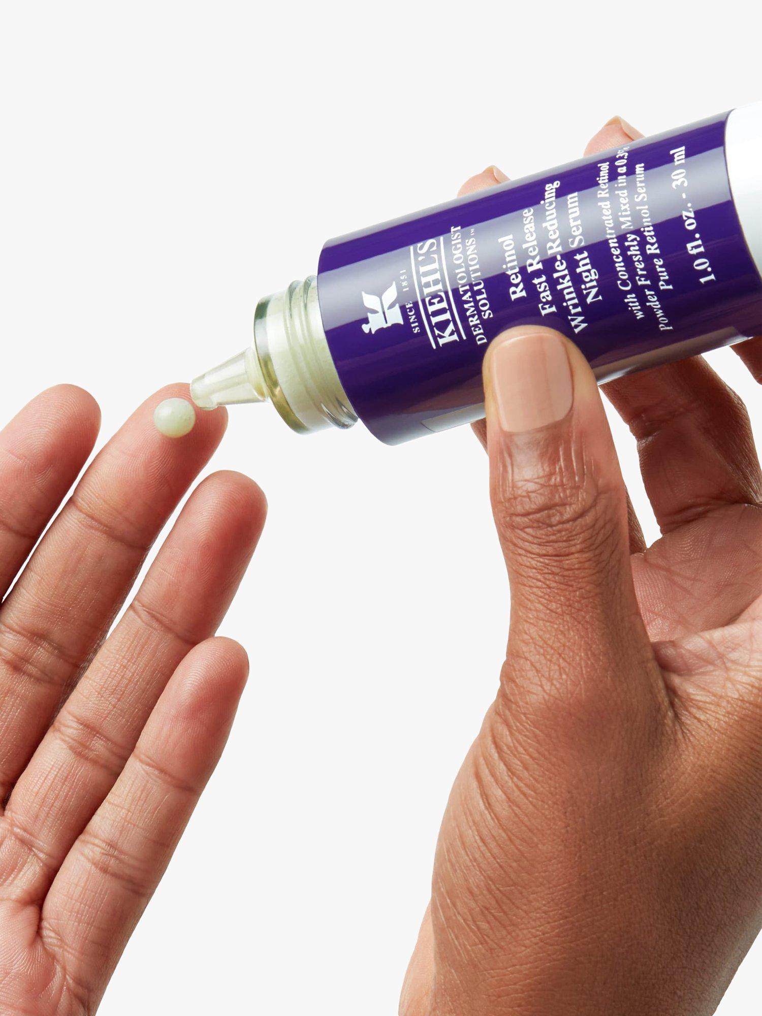 Product image 2 of 7, which shows Kiehl's Retinol Fast Release Wrinkle-Reducing Night Serum, 28ml