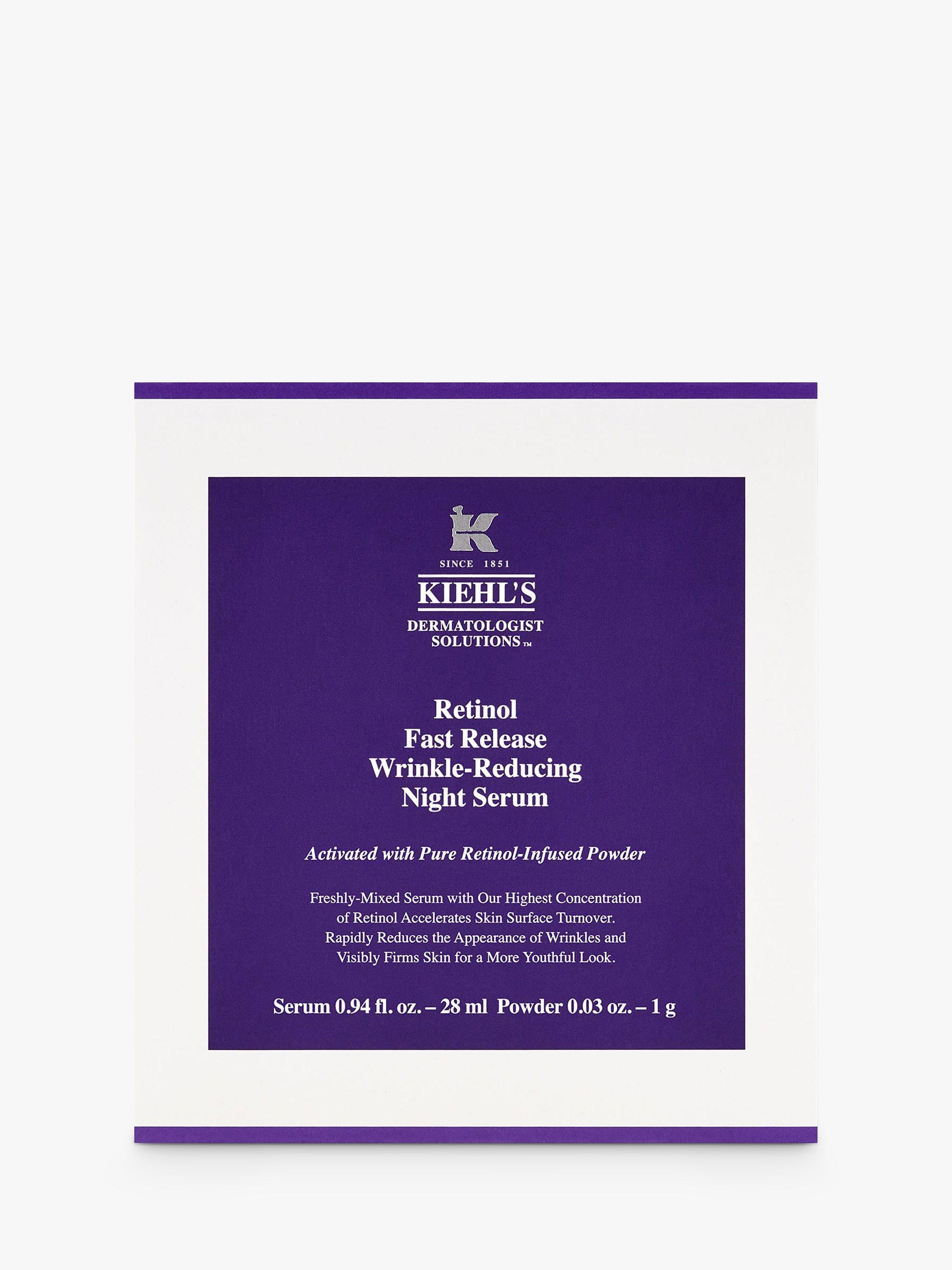 Product image 3 of 7, which shows Kiehl's Retinol Fast Release Wrinkle-Reducing Night Serum, 28ml