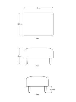 Swyft Model 05 Footstool - view 2, Velvet Charcoal