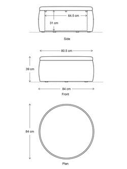 Swyft Model 01 Storage Ottoman - view 2, Chestnut