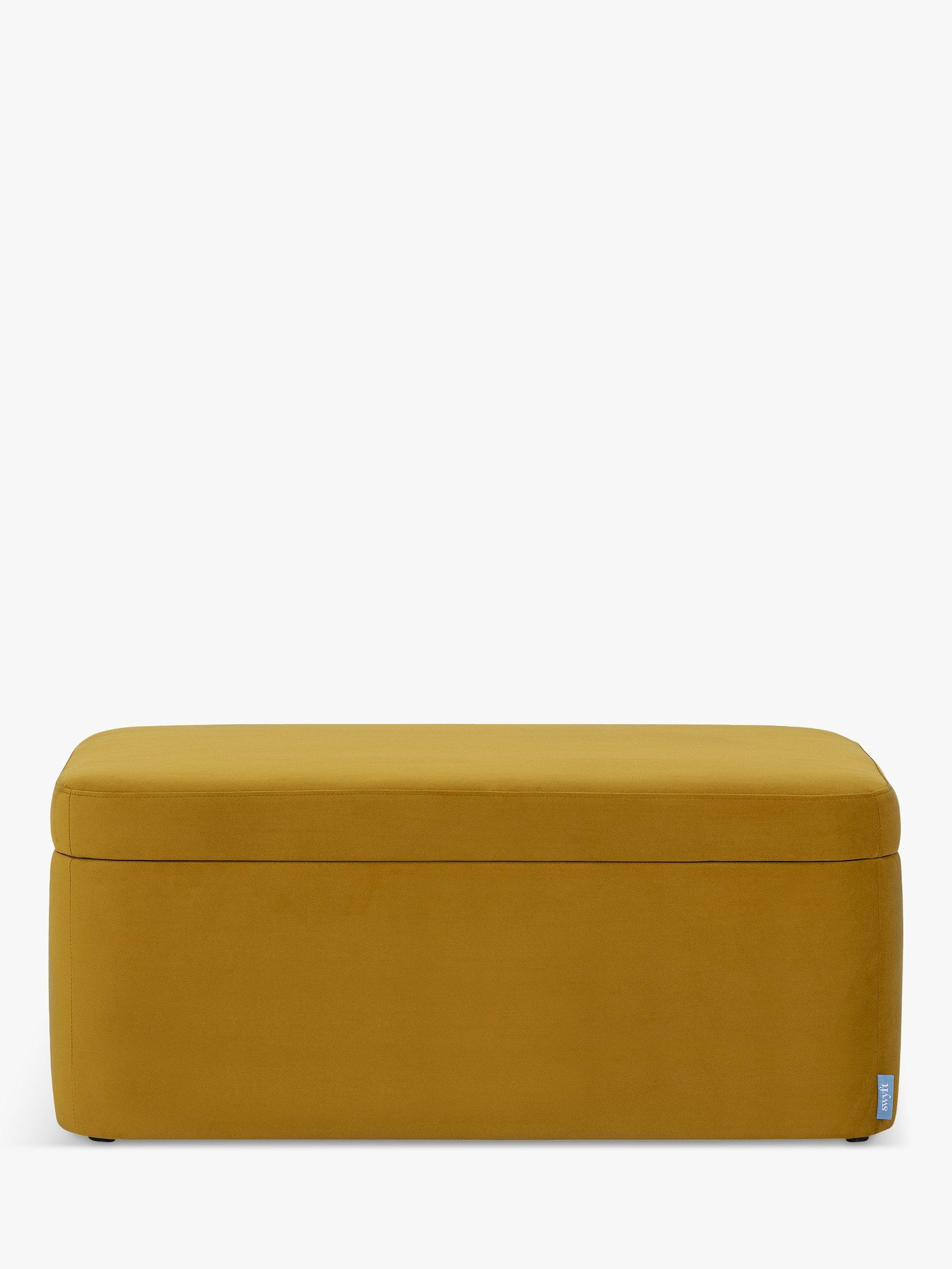 Model 02 Range, Swyft Storage 02 Ottoman, Velvet Mustard