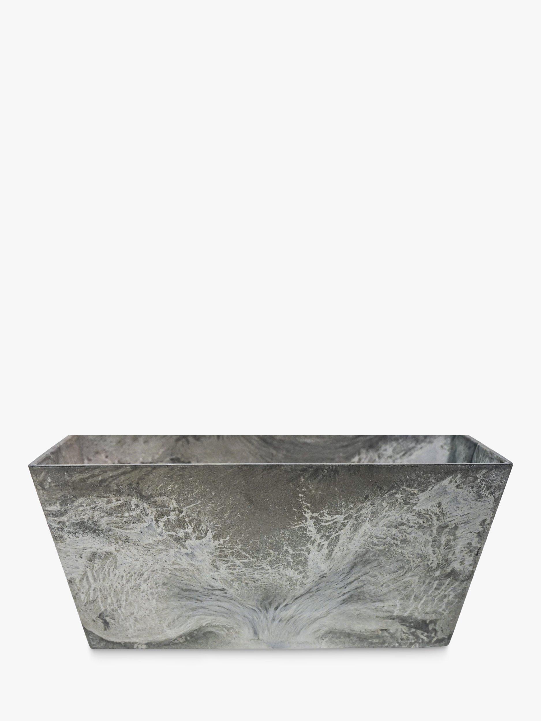 Ivyline Ella Balcony Trough Planter, 37cm, Grey