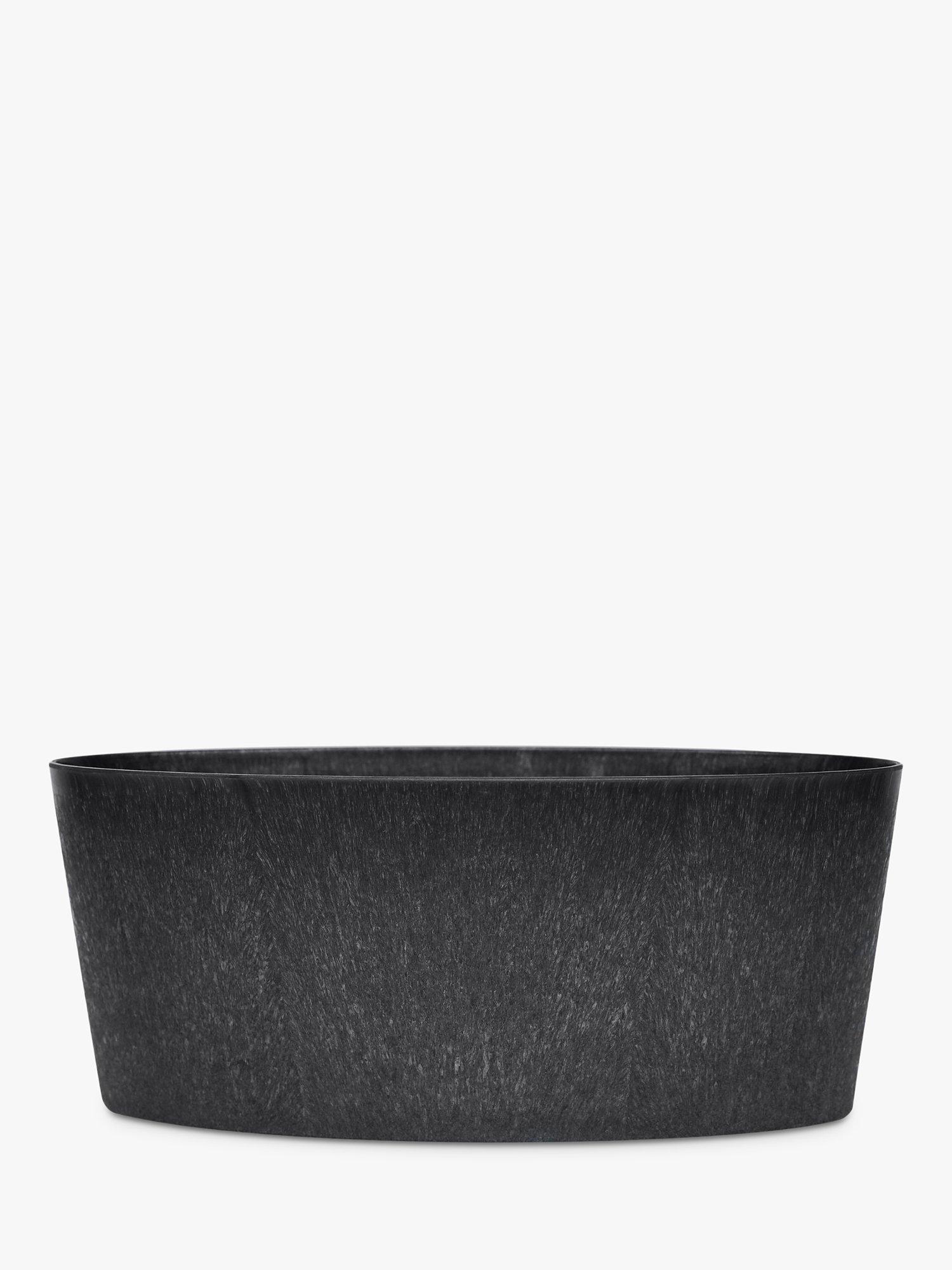 Ivyline Pula Recyclable Indoor/Outdoor Trio Planter, 36cm, Black