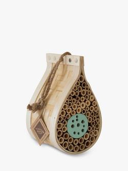 Wildlife World Dewdrop Bee & Bug Hotel, Bamboo/Pale Green, Bamboo/Pale Green
