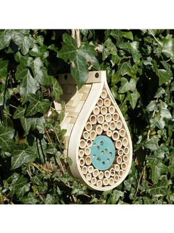 Wildlife World Dewdrop Bee & Bug Hotel, Bamboo/Pale Green - view 2, Bamboo/Pale Green