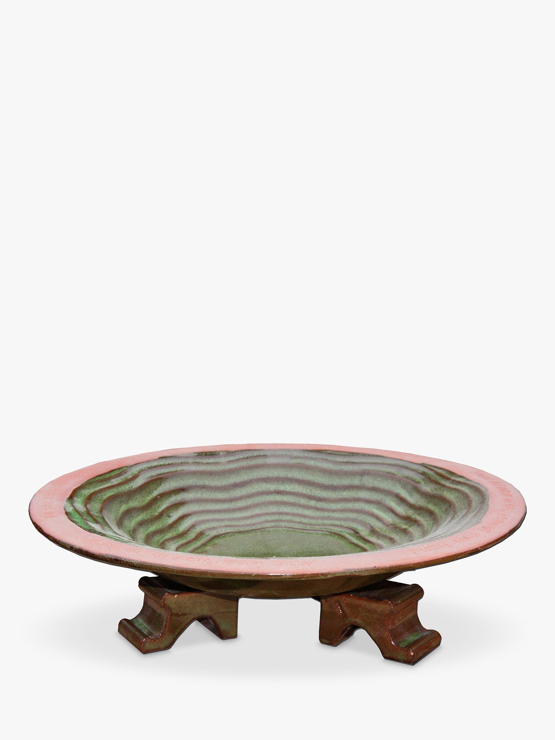 Bird Bath, 8.3inch Round Ceramic Bird Bath, Bird Bath Bowl