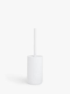 John Lewis Matt Finish Toilet Brush, White