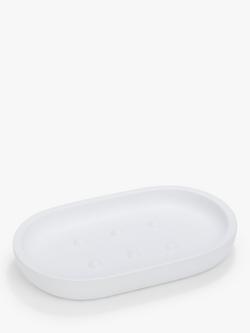 John Lewis Matt Finish Soap Dish, White