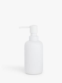 John Lewis Matt Finish Soap Dispenser, White