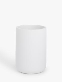 John Lewis Matt Finish Bathroom Tumbler, White