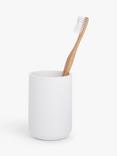 John Lewis Matt Finish Bathroom Tumbler, White