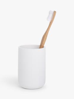 John Lewis Matt Finish Bathroom Tumbler - view 2, White