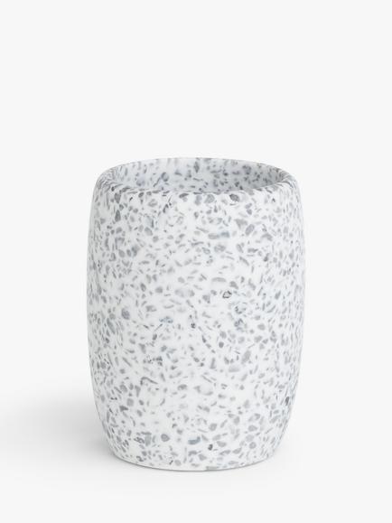 John Lewis Terrazzo Bathroom Tumbler, Natural
