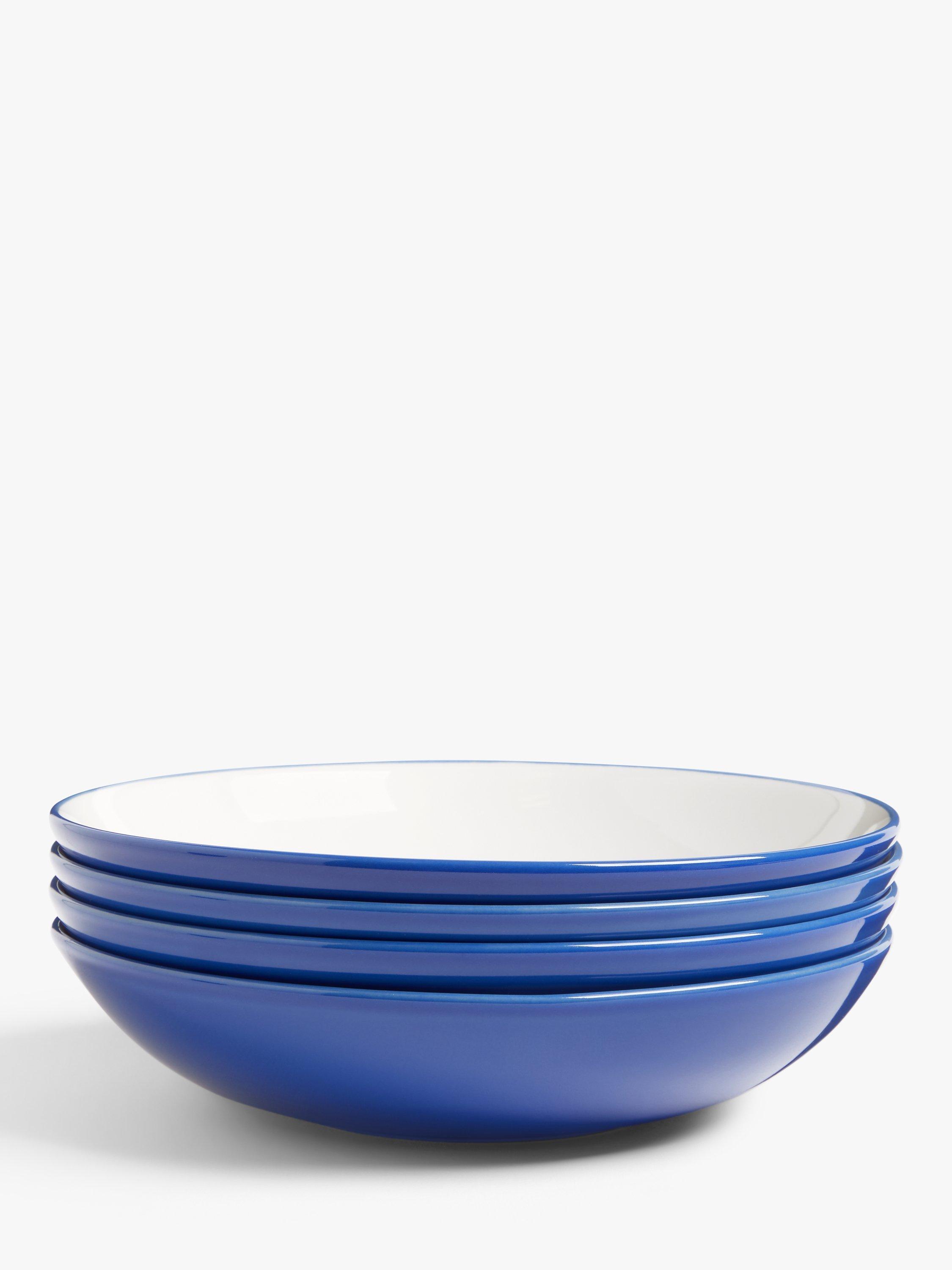 John Lewis ANYDAY Two Tone Stoneware Pasta Bowls, Set of 4, 23cm