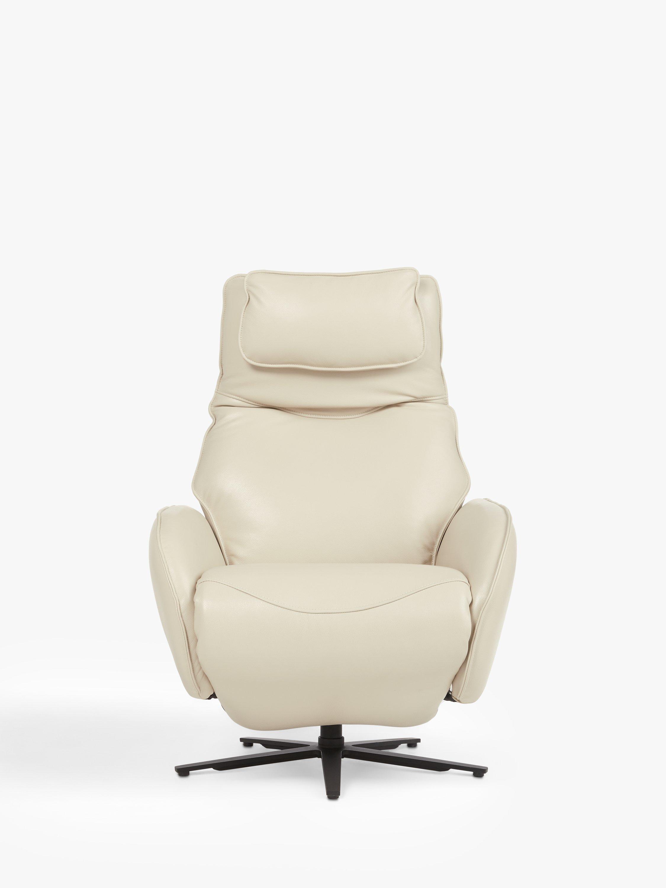 Repose Range, John Lewis Repose Zero Gravity Power Recliner Leather Chair, Stone Leather