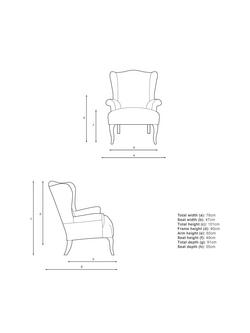 John Lewis Shaftesbury Wing Chair, Dark Leg,  Easy Clean Double Stripe Natural - view 2, Easy Clean Double Stripe Natural