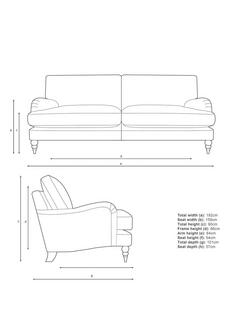 John Lewis Otley Large 3 Seater Sofa, Light Leg - view 2, Ticking Stripe Green