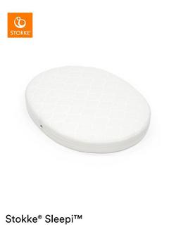 Stokke Sleepi V3 Mini Oval Crib Mattress, White, White