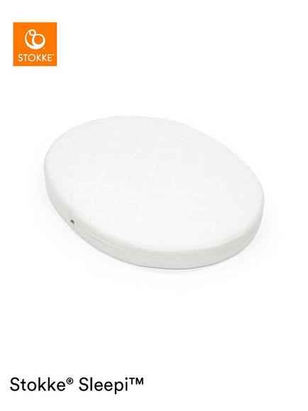 Stokke Sleepi V3 Mini Oval Crib Mattress, White, White
