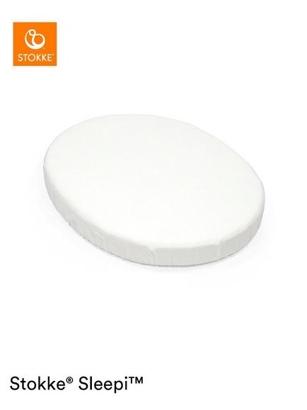 Stokke Sleepi V3 Mini Fitted Sheet, 90 x 109cm, White