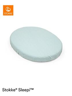 Stokke Sleepi V3 Mini Fitted Sheet, 90 x 109cm, Dots Sage