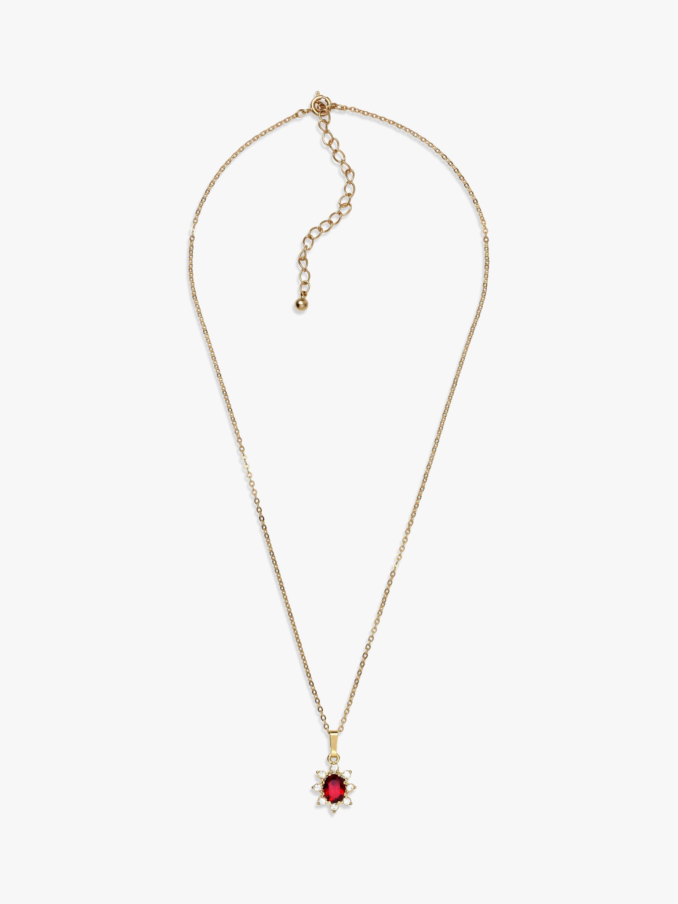 Product image 2 of 2, which shows Eclectica Pre-Loved 18ct Gold Plated Swarovski Crystals Pendant Necklace, Dated Circa 1990s