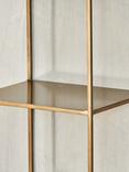 nkuku Mahi Iron Shelving Unit, Antique Brass