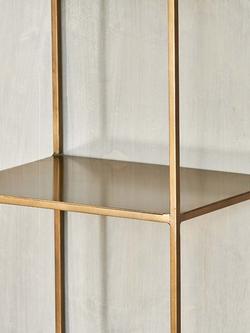 nkuku Mahi Iron Shelving Unit, Antique Brass - view 2, Antique Brass
