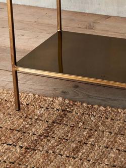 nkuku Mahi Side Table, Antique Brass - view 2, Antique Brass