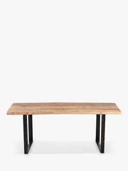 nkuku Fia 6 Seater Mango Wood Dining Table, Natural, Natural