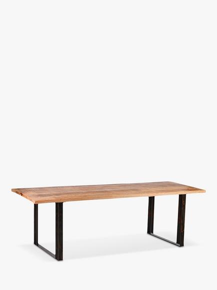 nkuku Fia 6 Seater Mango Wood Dining Table, Natural - view 2, Natural