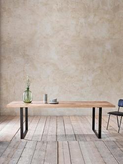 nkuku Fia 8 Seater Mango Wood Dining Table, Natural, Natural