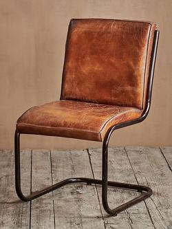 nkuku Narwana Leather Desk Chair, Aged Tan - view 2, Aged Tan