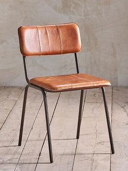 nkuku Ukari Leather Dining Chair, Aged Tan