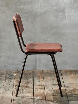 nkuku Ukari Leather Dining Chair - view 2, Chocolate Brown