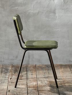 nkuku Ukari Leather Dining Chair - view 2, Rich Green