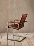 nkuku Wamma Leather Desk Chair, Dark Brown