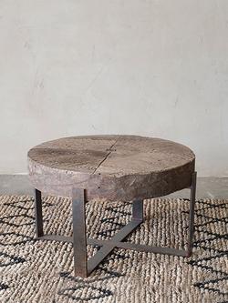 nkuku Chakala Round Reclaimed Wood Coffee Table, Natural, Natural