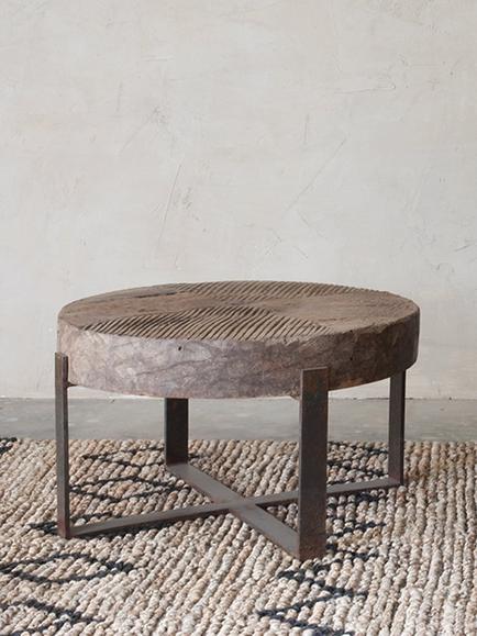 nkuku Chakala Round Reclaimed Wood Coffee Table, Natural - view 2, Natural
