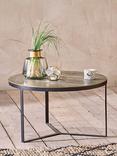 nkuku Maba Metal Coffee Table, Antique Brass